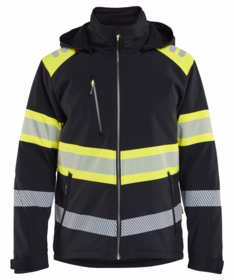 Blåkläder - Vintersoftshelljakke 4489 Sort/Hi-vis Gul