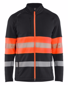 Blåkläder - Fleecejakke 4712 Sort/Hi-vis Rød