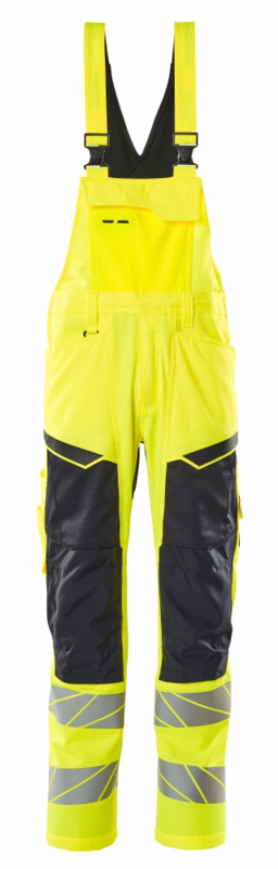 Overalls 19569 Hi-vis gul/mørk marine, str. 76C52