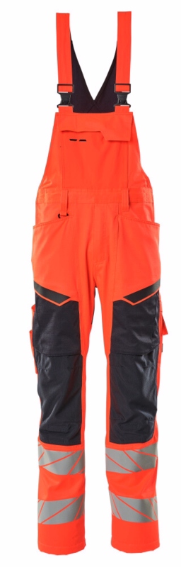 Overalls 19569 Hi-viz rød/mørk marine, str. 82C58