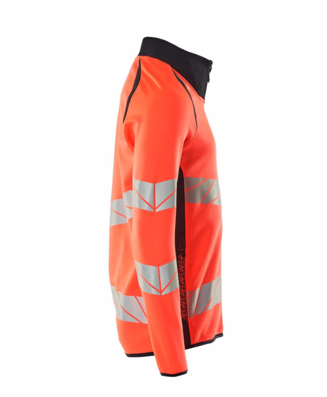 Sweatshirt 19184 Hi-vis rød/mørk marine, str. S
