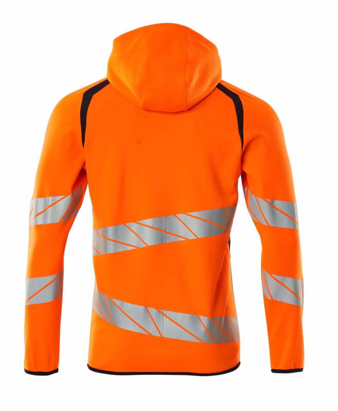 Hættetrøje 19284 Hi-vis orange/mørk marine, str. XL