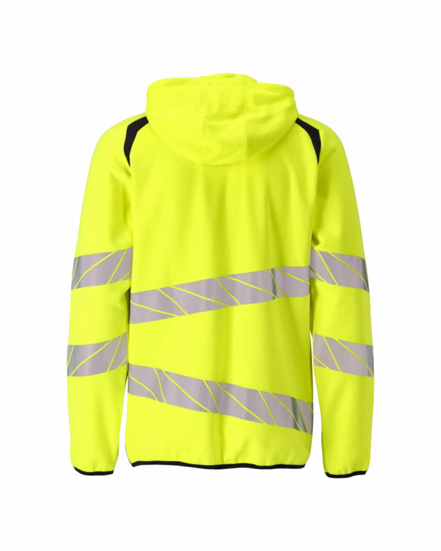 Hættetrøje 19284 Hi-vis gul/mørk marine, str. S