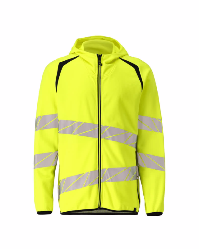 Hættetrøje 19284 Hi-vis gul/sort, str. S