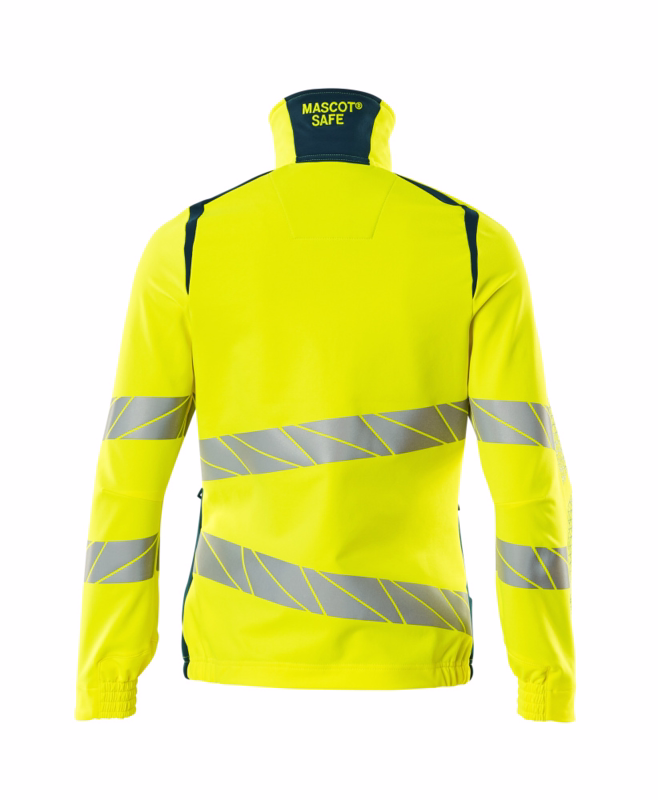 Arbejdsjakke Hi-vis Dame 19008 gul/mørk petroleum, str. XL