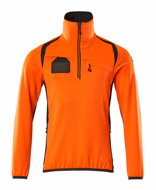Fleecetrøje 19303 Hi-vis orange/mørk antracit, str. 2XL