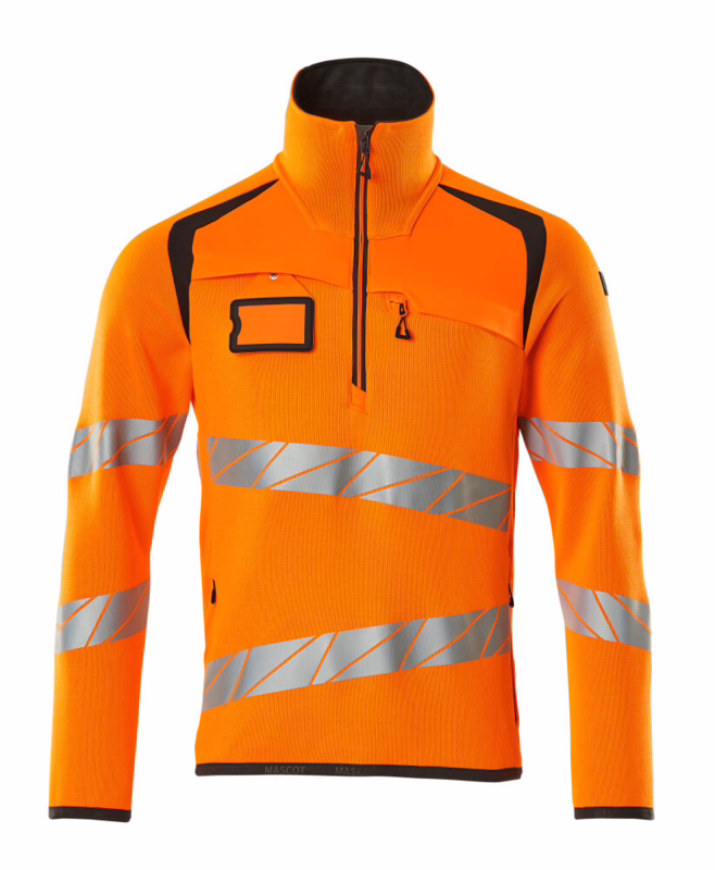 Striktrøje 19005 Hi-vis orange/mørk antracit, str. M