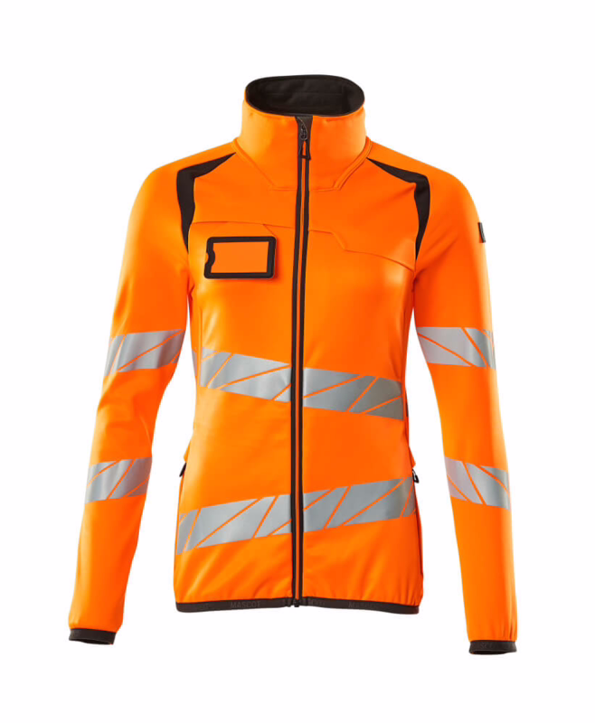 Fleecetrøje 19153 Dame Hi-vis orange/mørk antracit, str. 2XL
