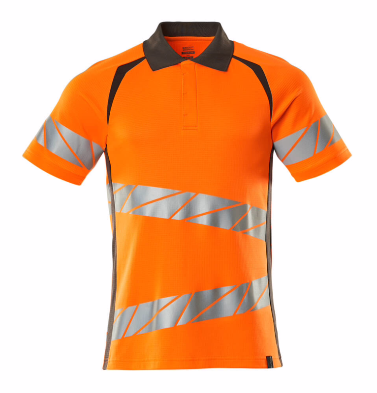 Polo shirt 19083 Hi-vis orange/mørk antracit, str. S