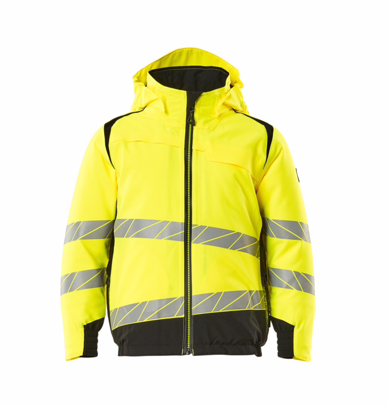Vinterjakke Hi-vis børn 19935 gul/sort, str. 164