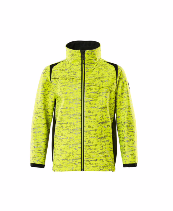 Softshell Hi-vis børn 19902 gul/sort, str. 152