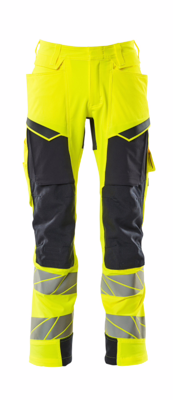 Arbejdsbuks Hi-vis 19279 gul/mørk marine, str. 82C58