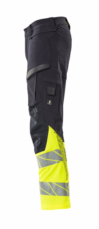 Arbejdsbuks Hi-vis 19879 mørk marine/gul, str. 76C48