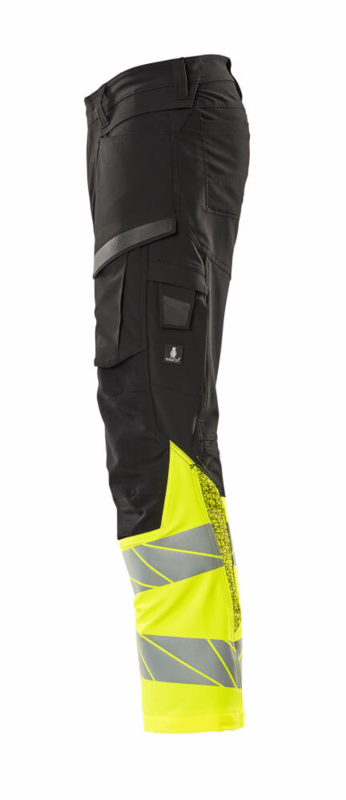 Arbejdsbuks Hi-vis 19879 sort/gul, str. 82C47