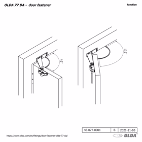 Olda - Dørholder 77DA hvid