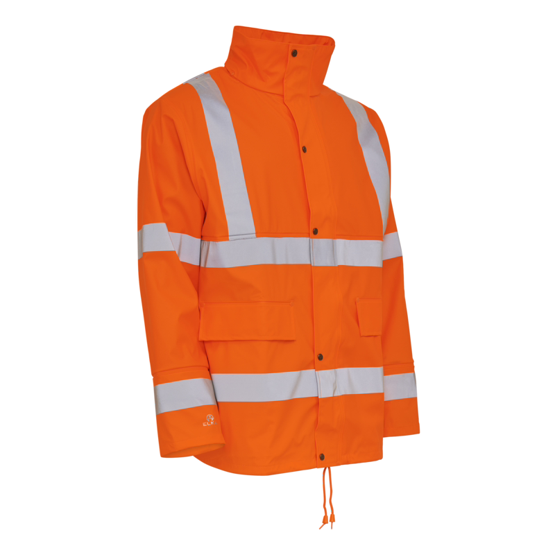 Regnjakke PU 026300R Hi-vis Orange str. XL