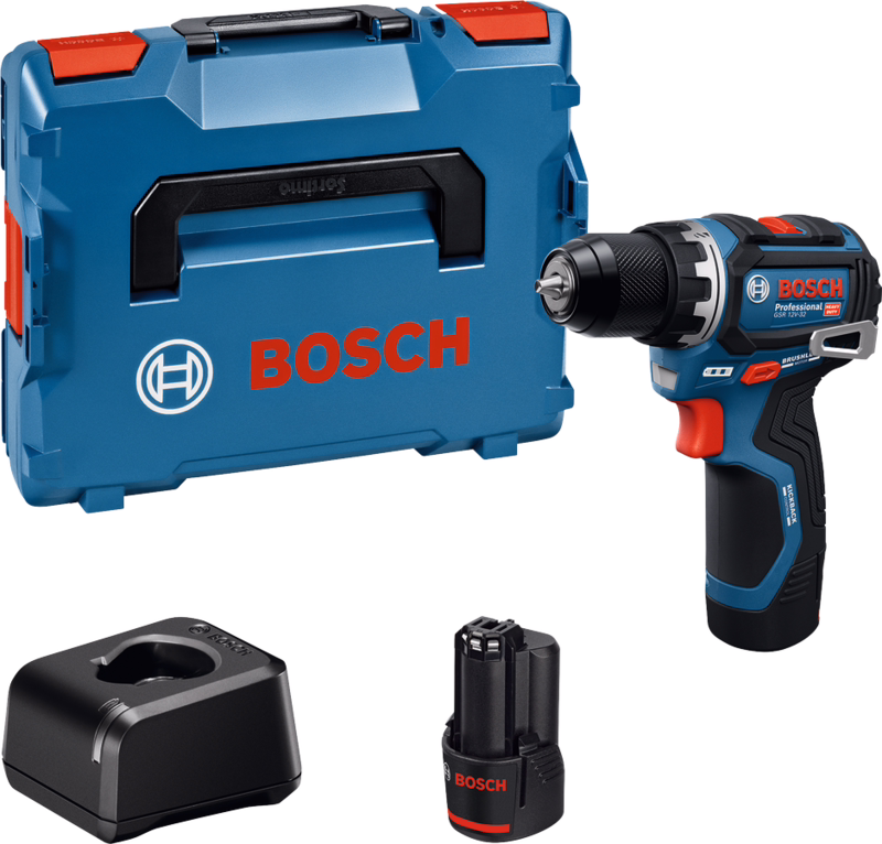 Bore-/skruemaskine 12V GSR 12V-32, 2x2 Ah, L-BOXX