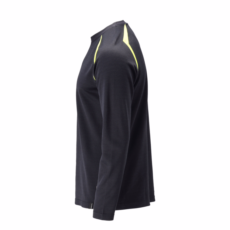 T-shirt L/Æ Hi-vis 21581 Sort/gul, str. 2XL