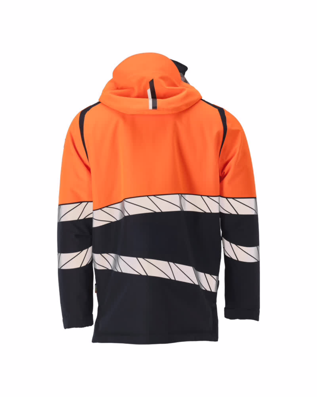 Vinterjakke 25035 Mørk marine/Hi-vis orange, str. XL