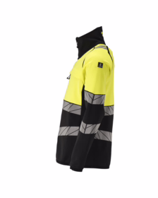 Mascot - Fleecetrøje m/lyn 25003 Sort/Hi-vis gul