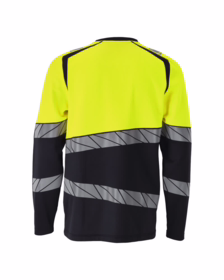 Mascot - T-shirt L/Æ 25081 Mørk marine/Hi-vis gul