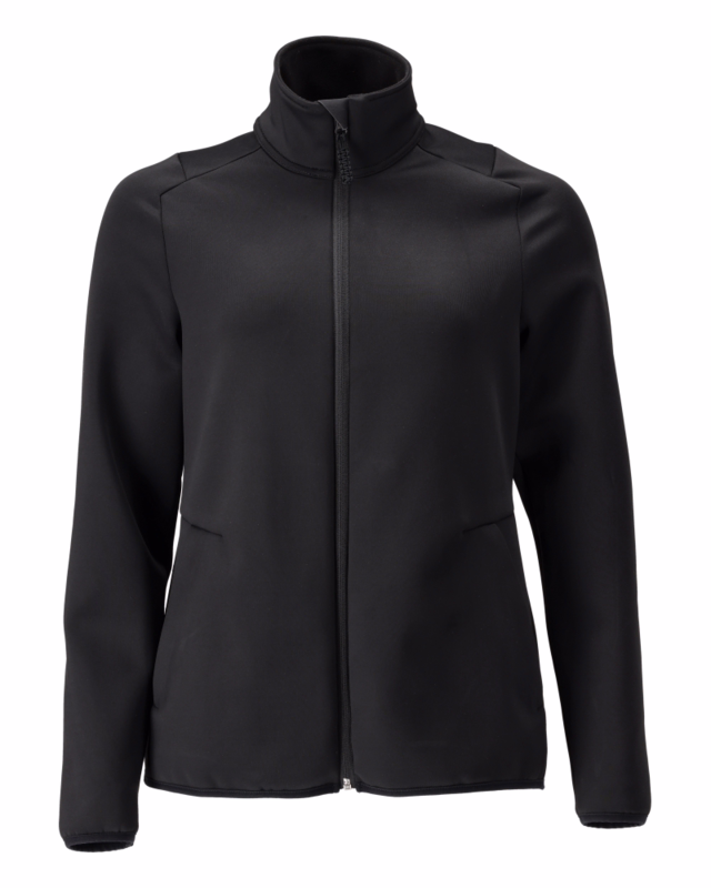 Fleecetrøje m/lyn Dame 22553 Sort, str. 2XL