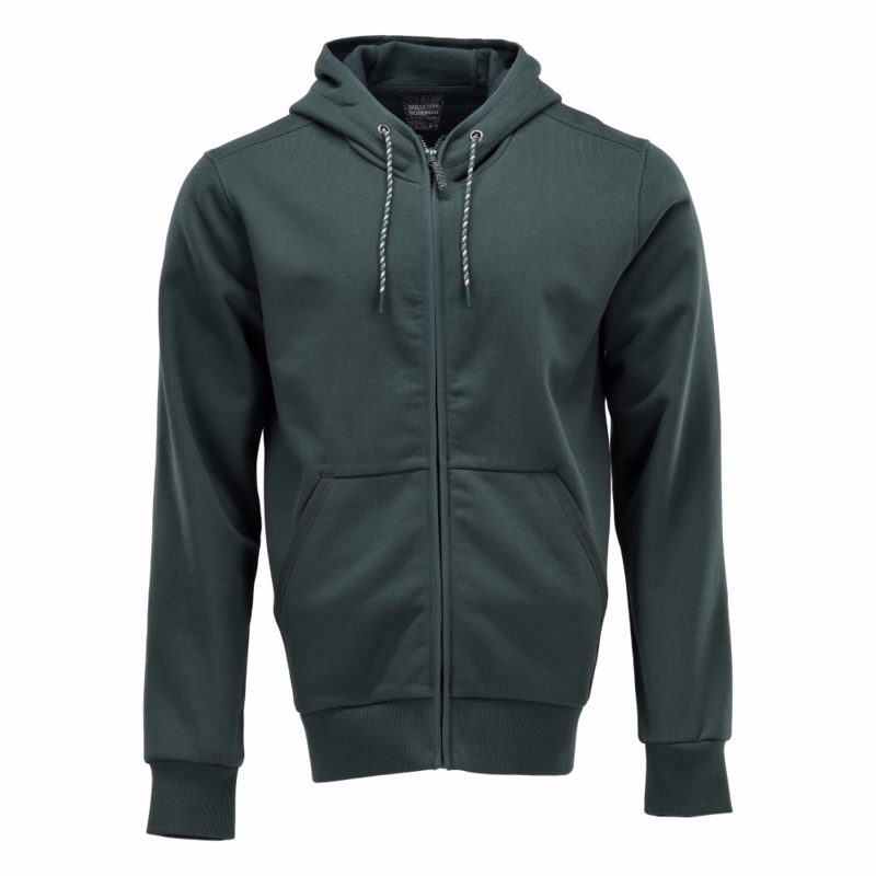 Hættetrøje m/lyn 22486 Skovgrøn, str. 4XL