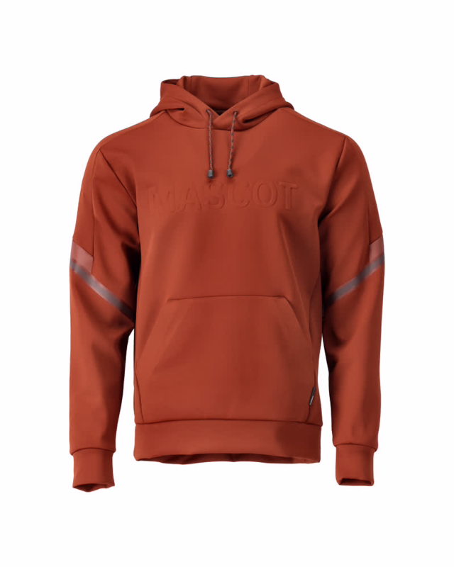 Hættetrøje Fleece 22186 Efterårsrød, str. M