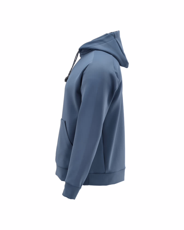 Hættetrøje Fleece 22286 Stenblå, str. L