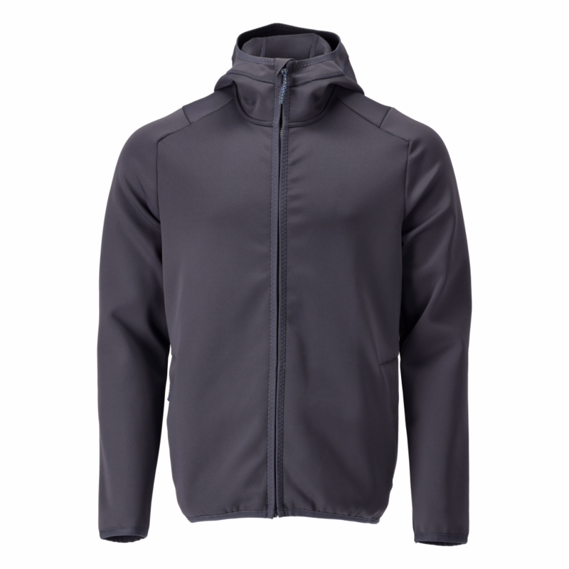 Fleecejakke m/hætte 22586 Mørk marine, str. XL