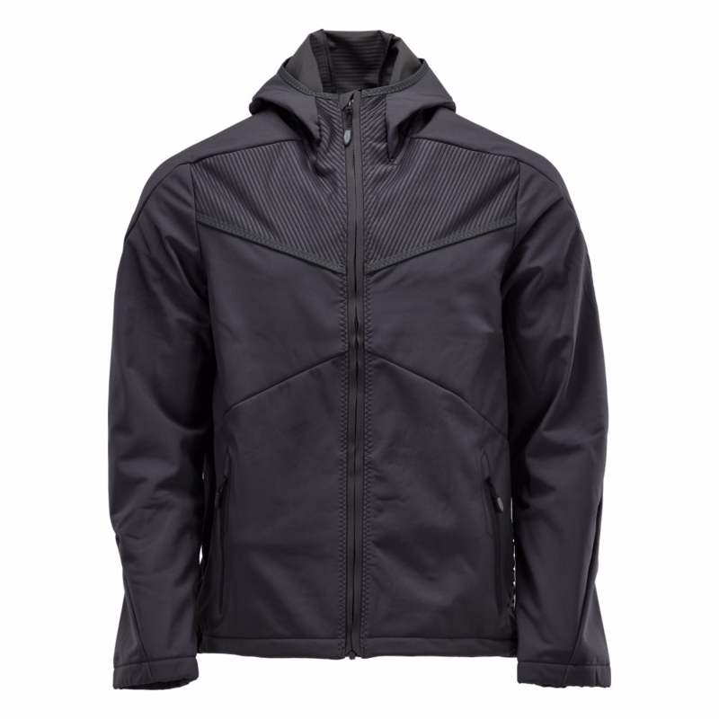 Softshell jakke 22102 Sort, str. 4XL