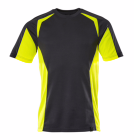 Mascot - T-shirt 22082 Sort/Hi-vis gul