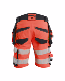 Blåkläder - Arbejdsshorts Hi-vis 1120 Rød/sort