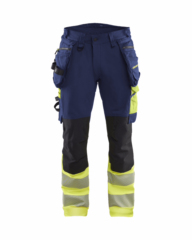 Arbejdsbuks Hi-vis 1125 Marineblå/gul, str. C156
