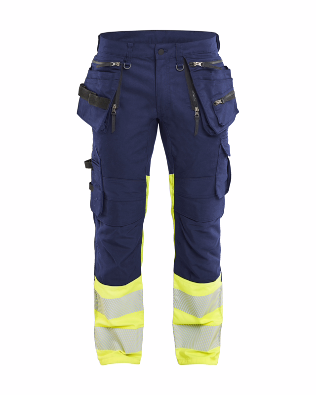 Arbejdsbuks hi-vis 1130 Marineblå/gul, str, D96