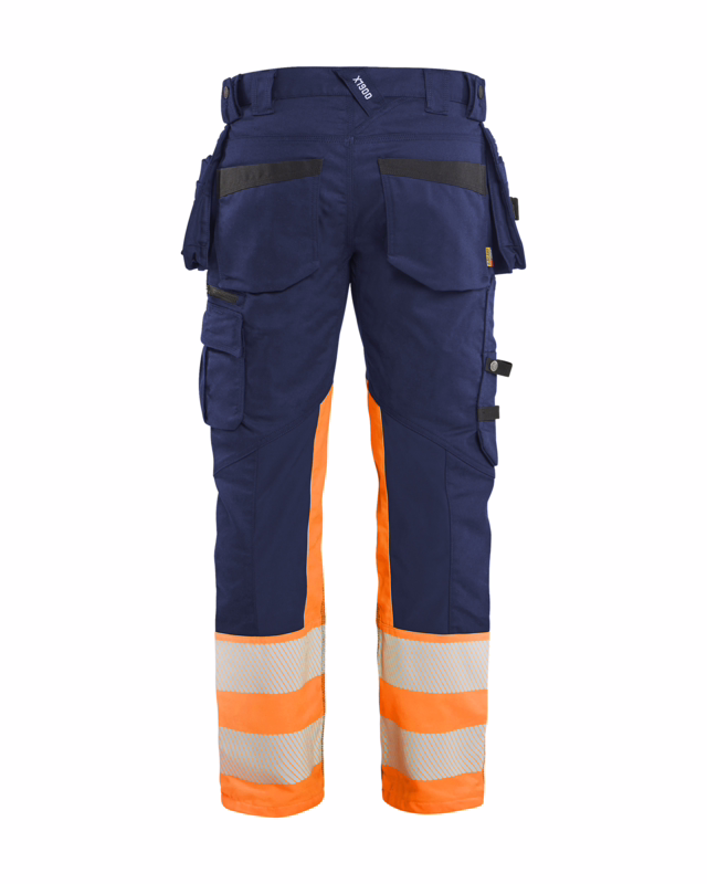 Arbejdsbuks hi-vis 1130 Marineblå/orange, str, C50