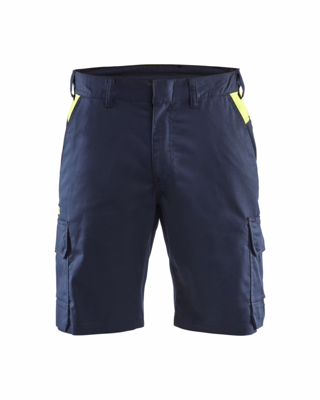 Arbejdsshorts 1446 Hi-vis Mørk Marineblå/Gul, str. C50