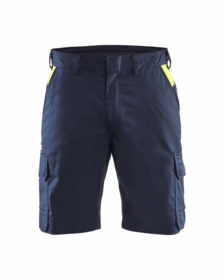 Blåkläder - Arbejdsshorts 1446 Hi-vis Mørk Marineblå/Gul