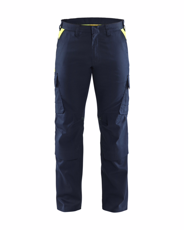 Arbejdsbuks 1448 Hi-vis Mørk Marineblå/Gul, str. C146