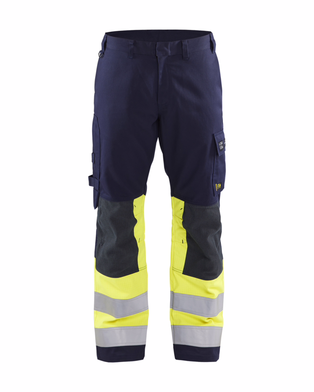 Arbejdsbuks Hi-vis 1478 marineblå/gul, str. D124