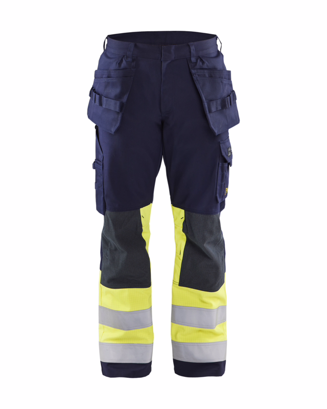 Arbejdsbuks Hi-vis 1479 marineblå/gul, str. D108