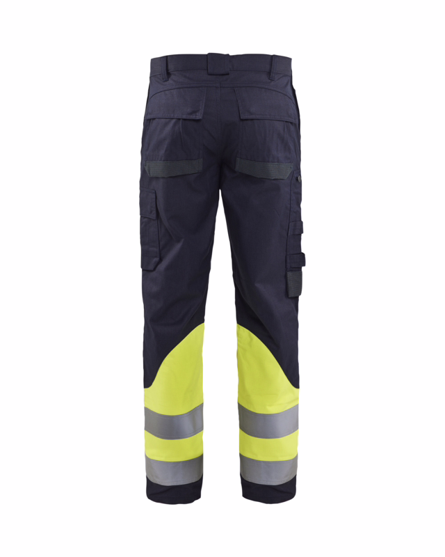 Arbejdsbuks Hi-vis 1491 Marineblå/gul, str. C62