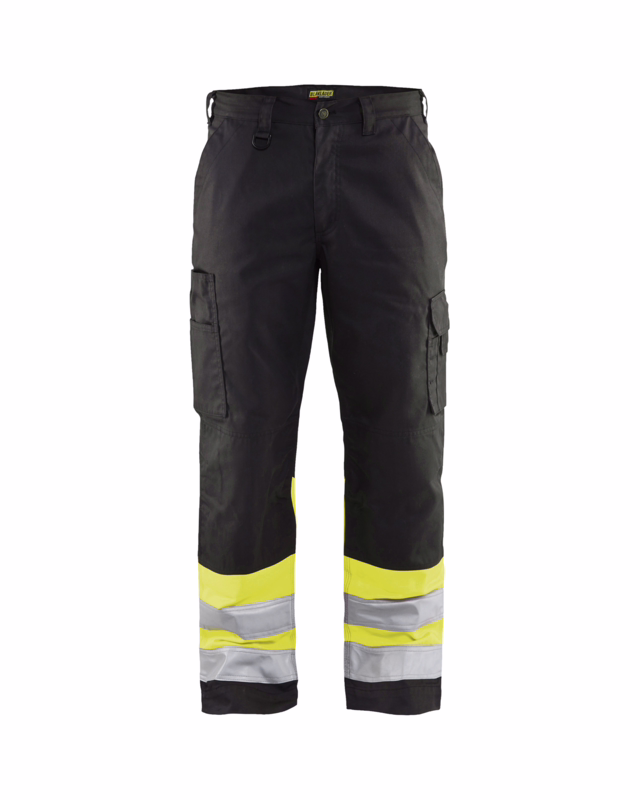 Arbejdsbuks Hi-vis 1564 sort/gul, str. D96