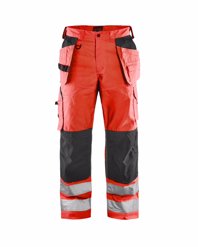 Arbejdsbuks hi-vis 1565 Rød/sort, str. C54