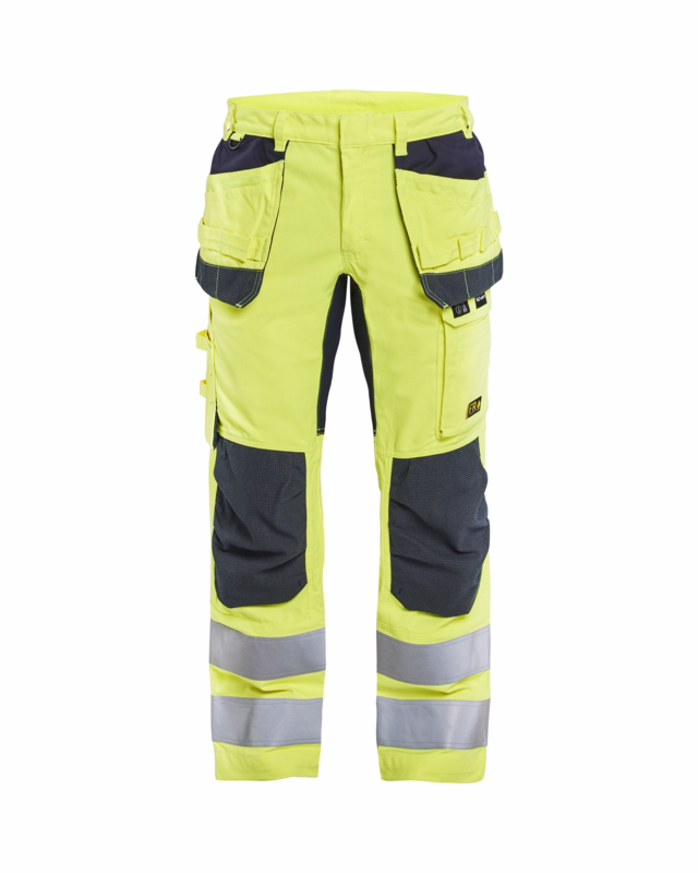 Arbejdsbuks Hi-vis 1587 gul/marineblå, str. D104