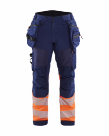 Blåkläder - Softshellbuks 1821 Hi-vis Marineblå/Orange