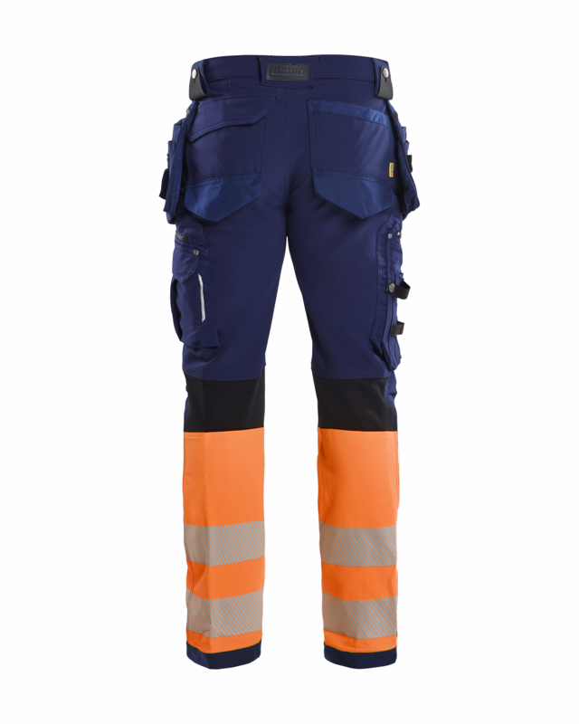 Arbejdsbuks Hi-vis 1993 marineblå/orange, str. C44