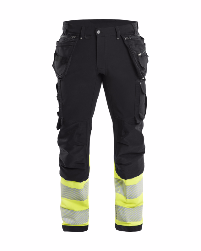 Arbejdsbuks Hi-vis 1993 sort/gul, str. C48