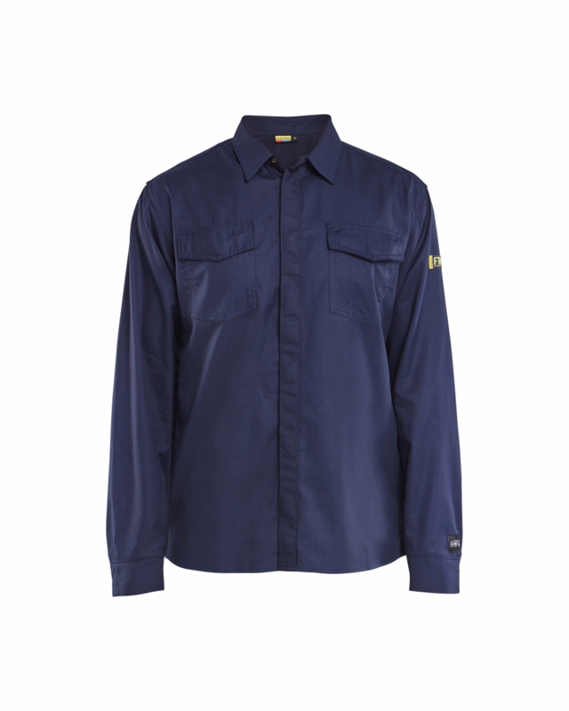 Arbejdsskjorte 3227 marineblå, str. 2XL