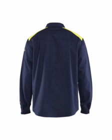 Blåkläder - Arbejdsskjorte 3238 Hi-vis Marineblå/Gul